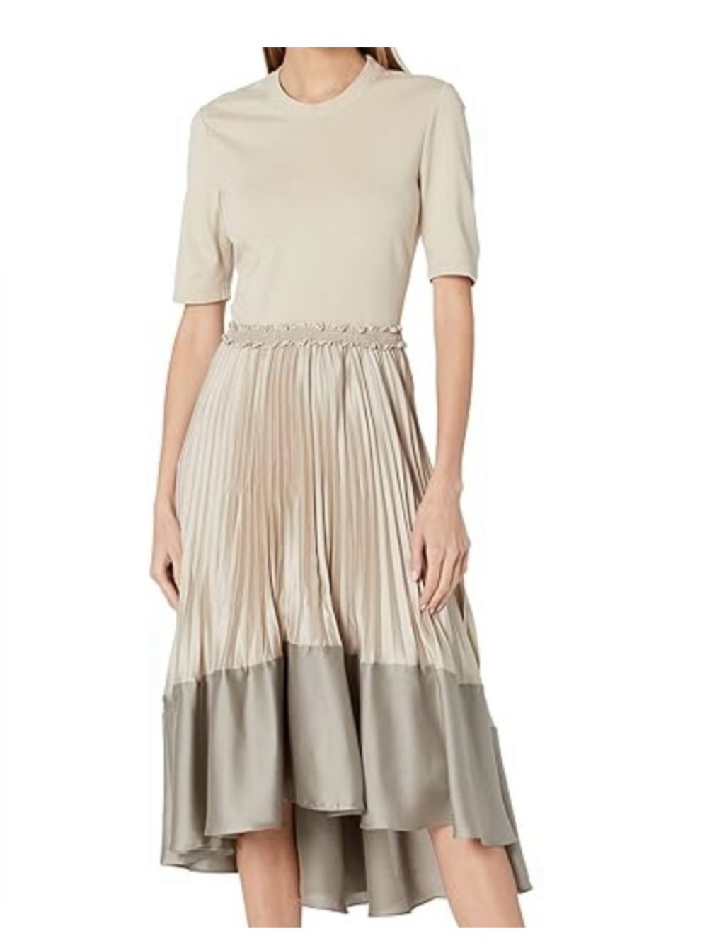 Club Monaco Women's T-Shirt Pleated Dress Size 10